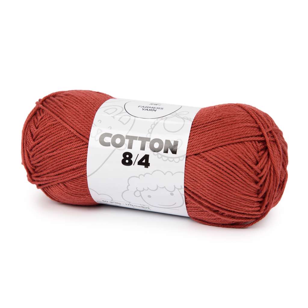 Farmers Yarn Mayflower 8/4 Cotton - Rustrød (65)