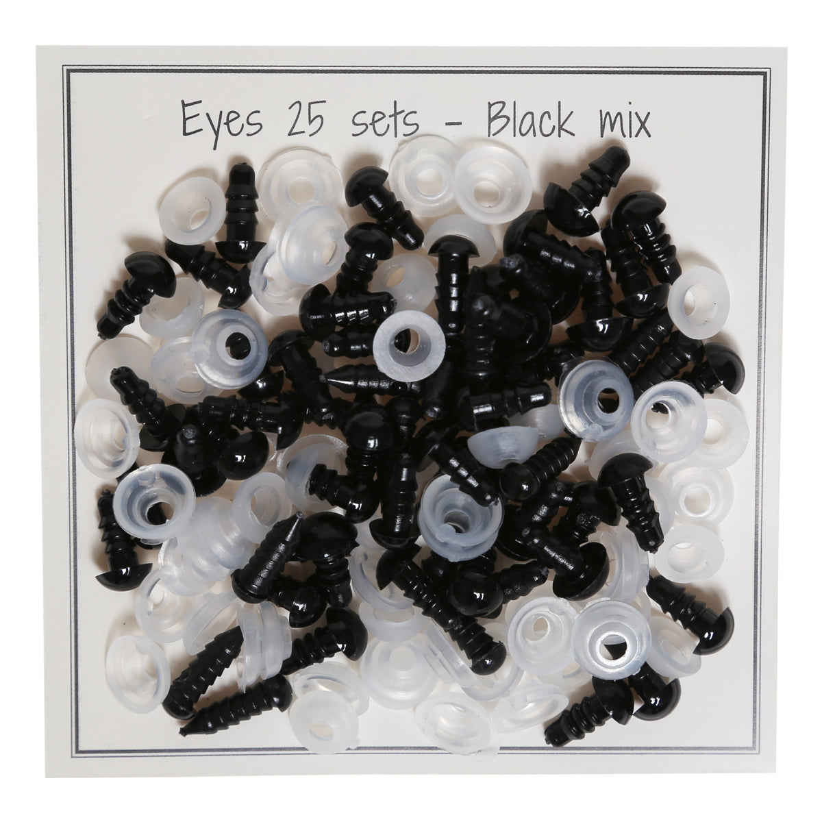 Sikkerhedsøjne - Mixpakke (5, 6, 7 og 8 mm)