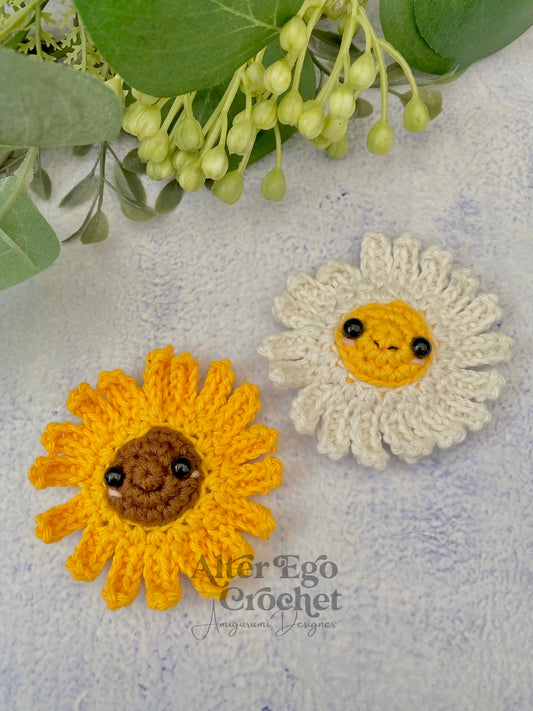 Mini Blomster (Marguerit og Solsikke)